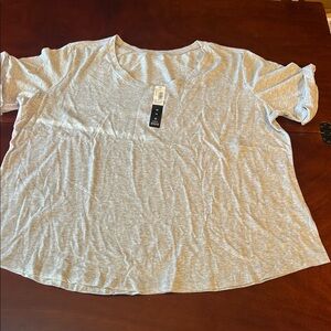 a.n.a Light Gray Short Sleeve Tee